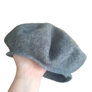 Betmar New York Charcoal Grey Wool French Beret